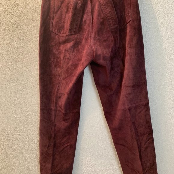 St John's Bay washable suede pants size 10 cranberry pre owned excellent cond - Picture 5 of 9